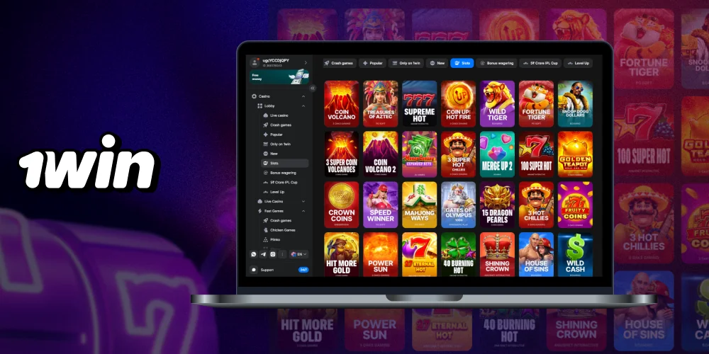 1win offers a huge library of slot machines